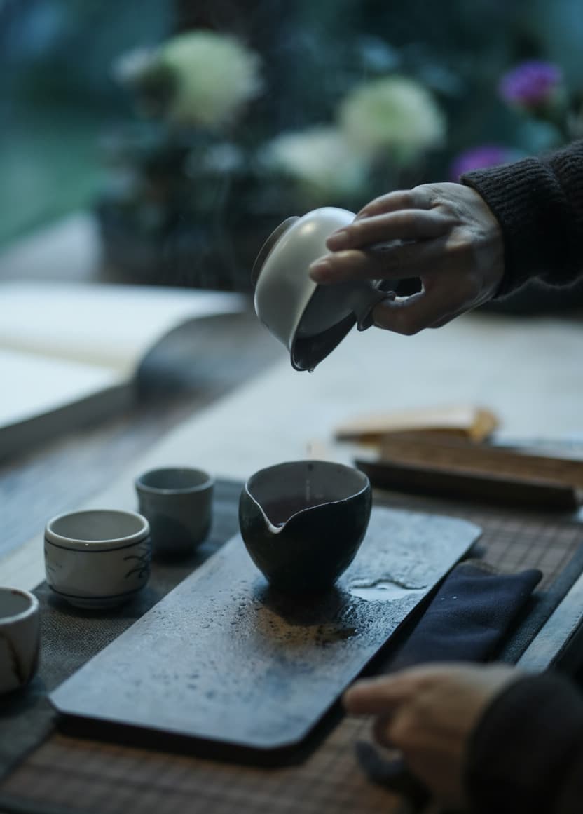 Gyokuro green tea leaves from Uji