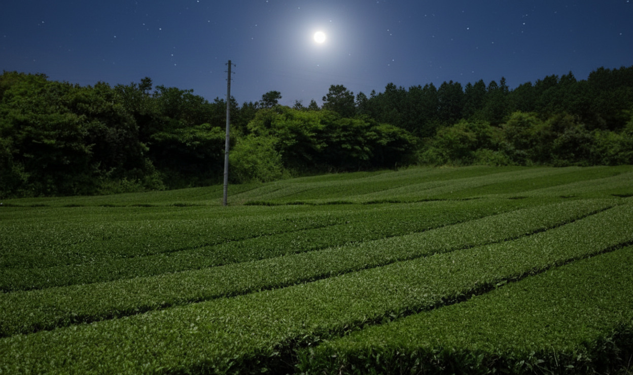 Shade-grown Gyokuro tea plantation
